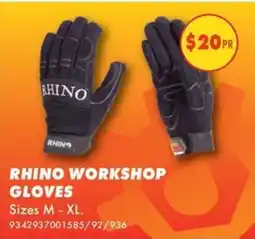 Mitre 10 Rhino workshop gloves offer