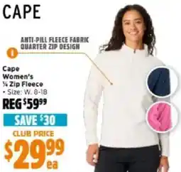 Anaconda Women's ¾ zip fleece offer