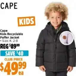 Anaconda Cape kids recyclable puffer jacket offer