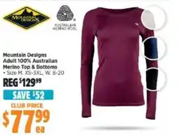 Anaconda Australian merino top & bottoms offer