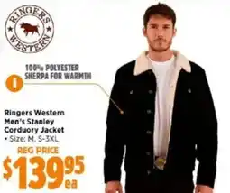 Anaconda Ringers western men's stanley corduory jacket offer