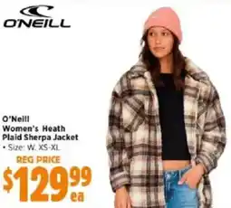 Women's heath plaid sherpa jacket