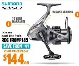 Anaconda Nasci spin reels offer