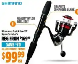 Anaconda Shimano quickfire xt spin combo's offer