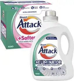 Coles Biozet Attack Plus Laundry Liquid 2 Litre or Powder 2kg offer