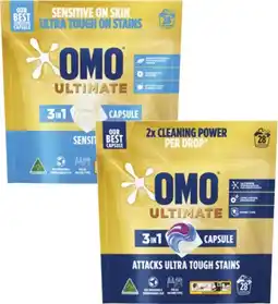 Coles Omo Ultimate Laundry Capsules 28 Pack offer