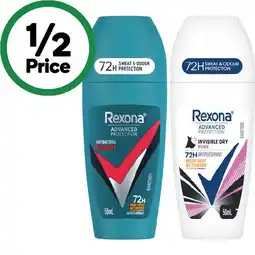 Woolworths Rexona Roll On Deodorant 50ml offer