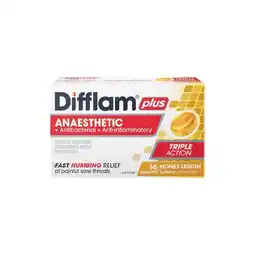Woolworths Difflam Plus Honey & Anaesthetic Lozenges Pk 16 offer