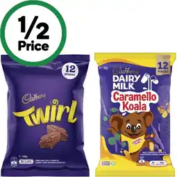 Woolworths Cadbury Sharepacks 120-180g offer