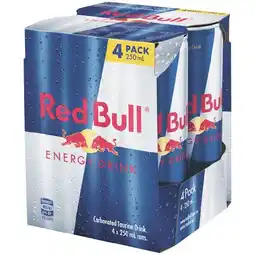 Woolworths Red Bull Energy Drink 4 x 250ml offer