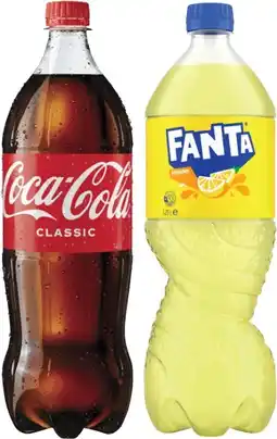 Coles Coca-Cola, Fanta or Sprite Soft Drink 1.25 Litre offer
