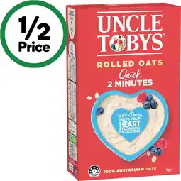 Woolworths Uncle Tobys Oats 1 kg offer