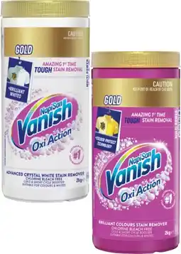 Coles Vanish NapiSan Oxi Action Gold Multi Power Laundry Booster Powder 2kg offer