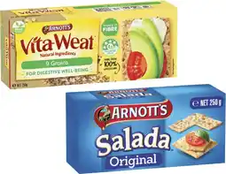 Coles Arnott's Salada or Vita-Weat Crispbreads 250g offer