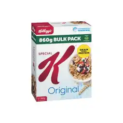 Woolworths Kellogg’s Special K Original Breakfast Cereal 860g offer
