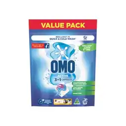 Woolworths OMO Laundry Capsules Pk 50 offer