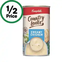 Woolworths Campbell’s Country Ladle Soup 495-505g offer