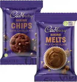Coles Cadbury Baking Chocolate 180g-225g offer