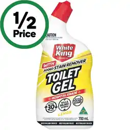 Woolworths White King Stain Remover Toilet Gel 700ml offer