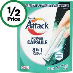Woolworths Biozet Attack Power Laundry Capsules Pk 30 offer