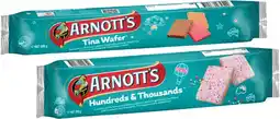 Coles Arnott's Hundreds & Thousands or Tina Wafer Biscuits 200g offer