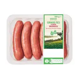 Woolworths Macro Grass Fed Australian Beef Sausages 500g offer