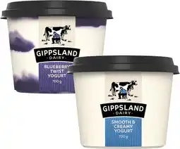 Coles Gippsland Dairy Twist Yogurt 700g offer