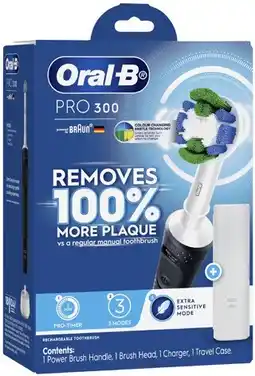 Coles Oral B Pro 300 Precision Clean Electric Toothbrush Black 1 Pack offer