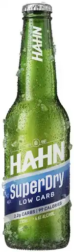 Coles Hahn Super Dry Bottles 6x330mL offer