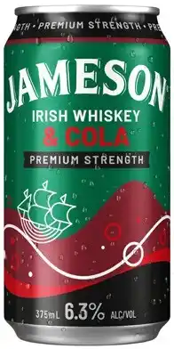 Coles Jameson Raw & Cola Cans 4x375mL offer