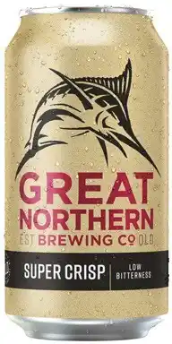 Coles Great Northern Super Crisp Lager Block Cans 30x375mL offer