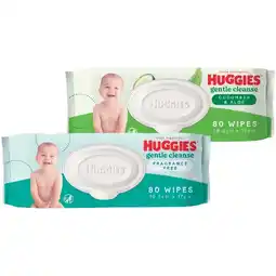 Woolworths Huggies Baby Wipes Pk 80 offer