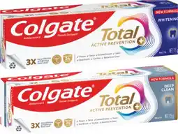Coles Colgate Total Active Whitening or Deep Clean Toothpaste 115g offer