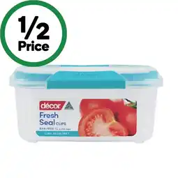 Woolworths Decor Fresh Seal Clips Oblong 1 Litre offer