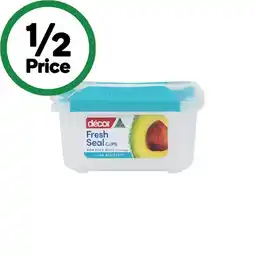 Woolworths Decor Fresh Seal Clips Container Oblong 350ml offer