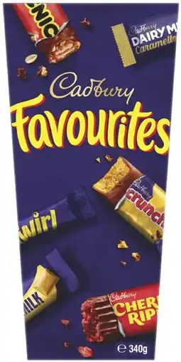 Coles Cadbury Favourites 336g-340g offer