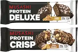 Coles Musashi Crisp or Deluxe Protein Bar 60g offer