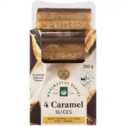 Woolworths Woolworths Caramel or Hedgehog Slice Varieties Pk 4 offer