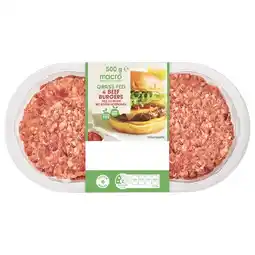 Woolworths Macro Australian Grass Fed Beef Burgers 500g offer