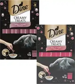Coles Dine Creamy Treats Cat Food 4x12g offer
