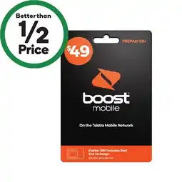Woolworths Boost $49 Starter Pack† offer