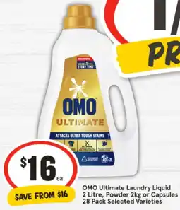 IGA Omo ultimate laundry liquid offer