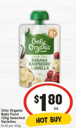 IGA Only organic baby food offer
