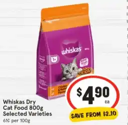 IGA Whiskas dry cat food offer