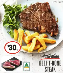 IGA Australian beef t-bone steak offer