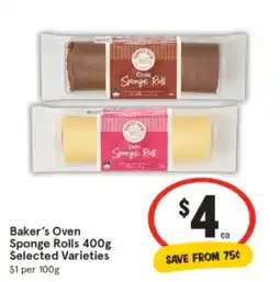 IGA Baker's oven sponge rolls offer