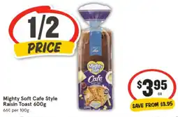 IGA Mighty soft cafe style raisin toast offer