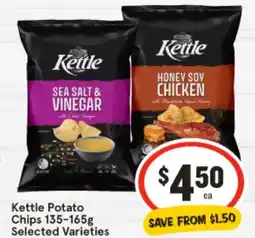 IGA Kettle potato chips sea salt & vinegar offer