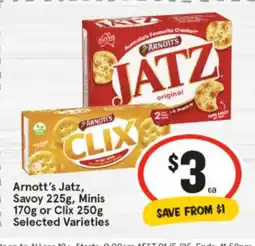 IGA Arnott's jatz, savoy offer