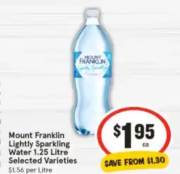 IGA Mount Franklin Lightly Sparkling Water offer